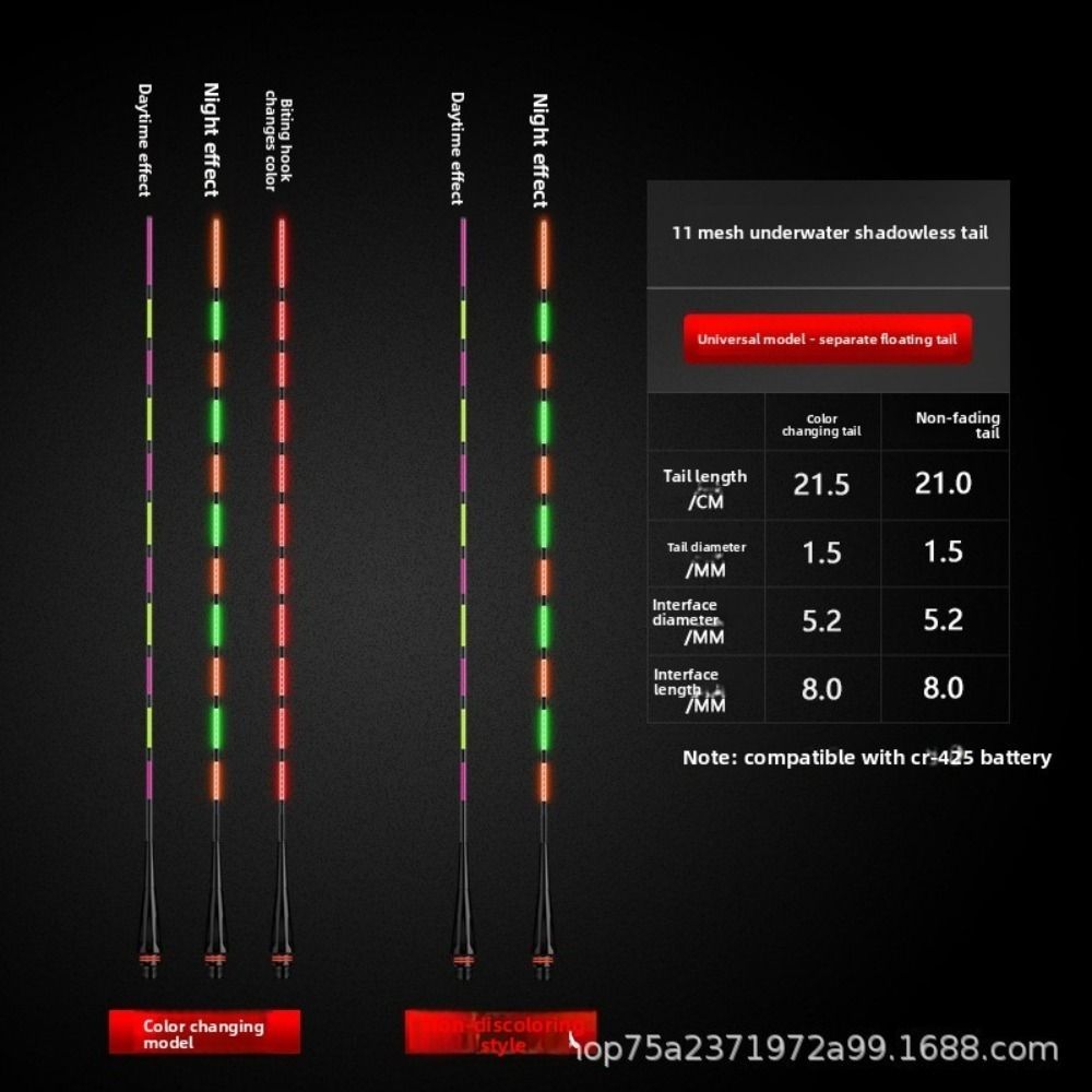 2 stuks Superheldere LED Slimme Dobber Top Lichtgevende Elektronische Dobbers Lichtgevende Dobber Buiten Vissen