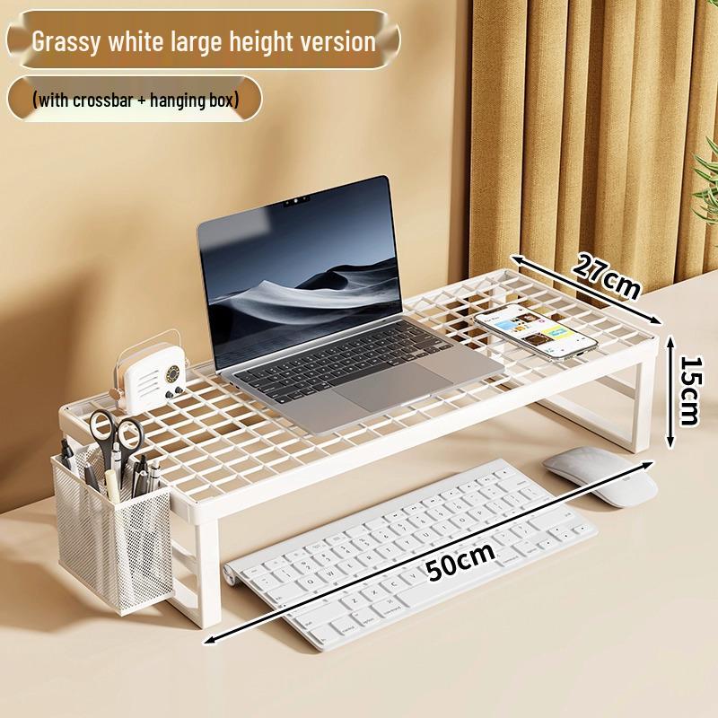 Cooled Laptop & Monitor Stand: Ergonomic Desk Riser with Suspended Bracket for Home Office