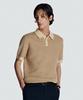 Danielkeulemyu 26Ss Fine Stripe Collar Knit Beige