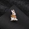 High-Quality Cartoon Rabbit Brooch: Women's Pin Jewelry & Scarf Buckle Accessory