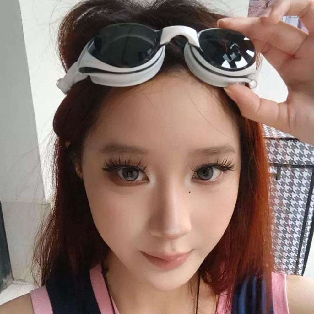 Waterproof Contrast Color Swim Glasses TPU Big Frame Anti-fog Swim Eyewear Swimming Goggles  Women