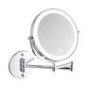 LED Lighted Wall-Mounted Double-Sided Magnifying Makeup Mirror for Bathrooms, Punch-Free Installation
