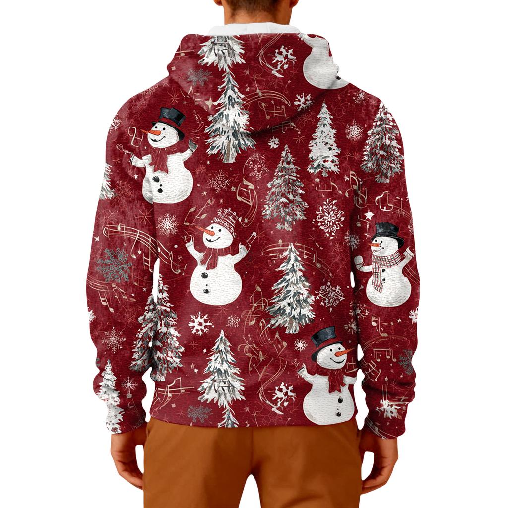 Herr Långärmad Ledig Flanell Huvtröja