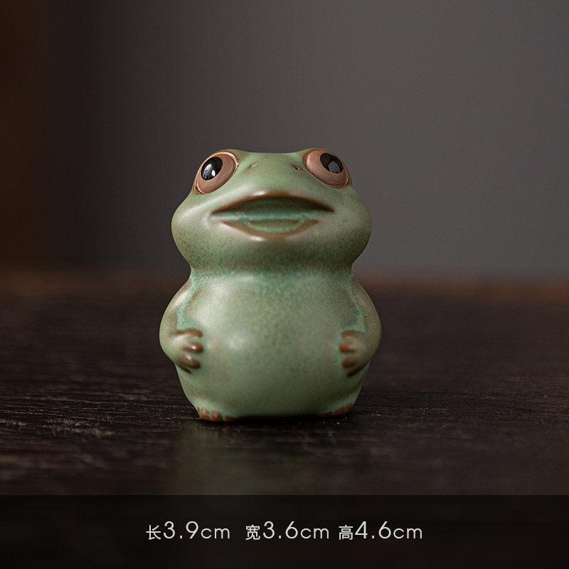 

Ceramic Frog Tea Pet Desktop Decorative Ornaments Mini Animal Tea Play Tea Ceremony Accessories Household Landscape Ornaments