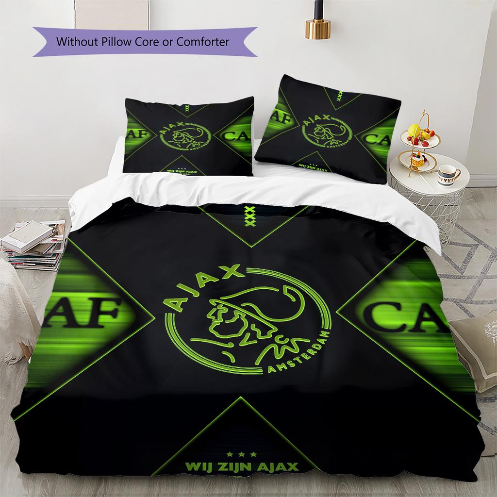 AFC Ajax Set Copripiumino con Fantasia Decorazione per la Casa Regalo (1 * copripiumino + 2 * federe senza imbottitura)