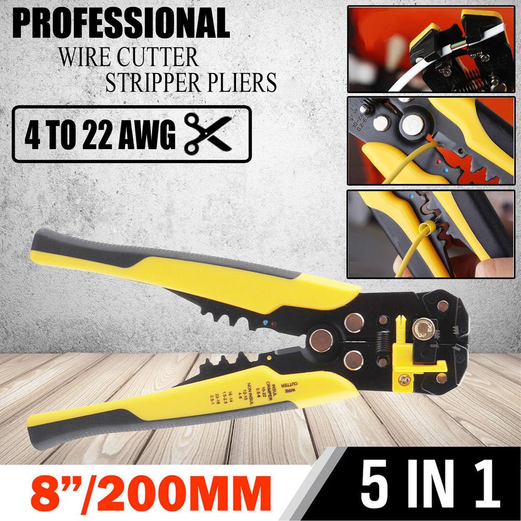 Multifunctional Wire Stripping Pliers 5-in-1 Adjustable Wire Stripper Tool With Cutting Crimping For Efficient Electrical Work