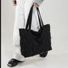 Borsa a tracolla casual da donna in piuma borsa a tote invernale a rombi