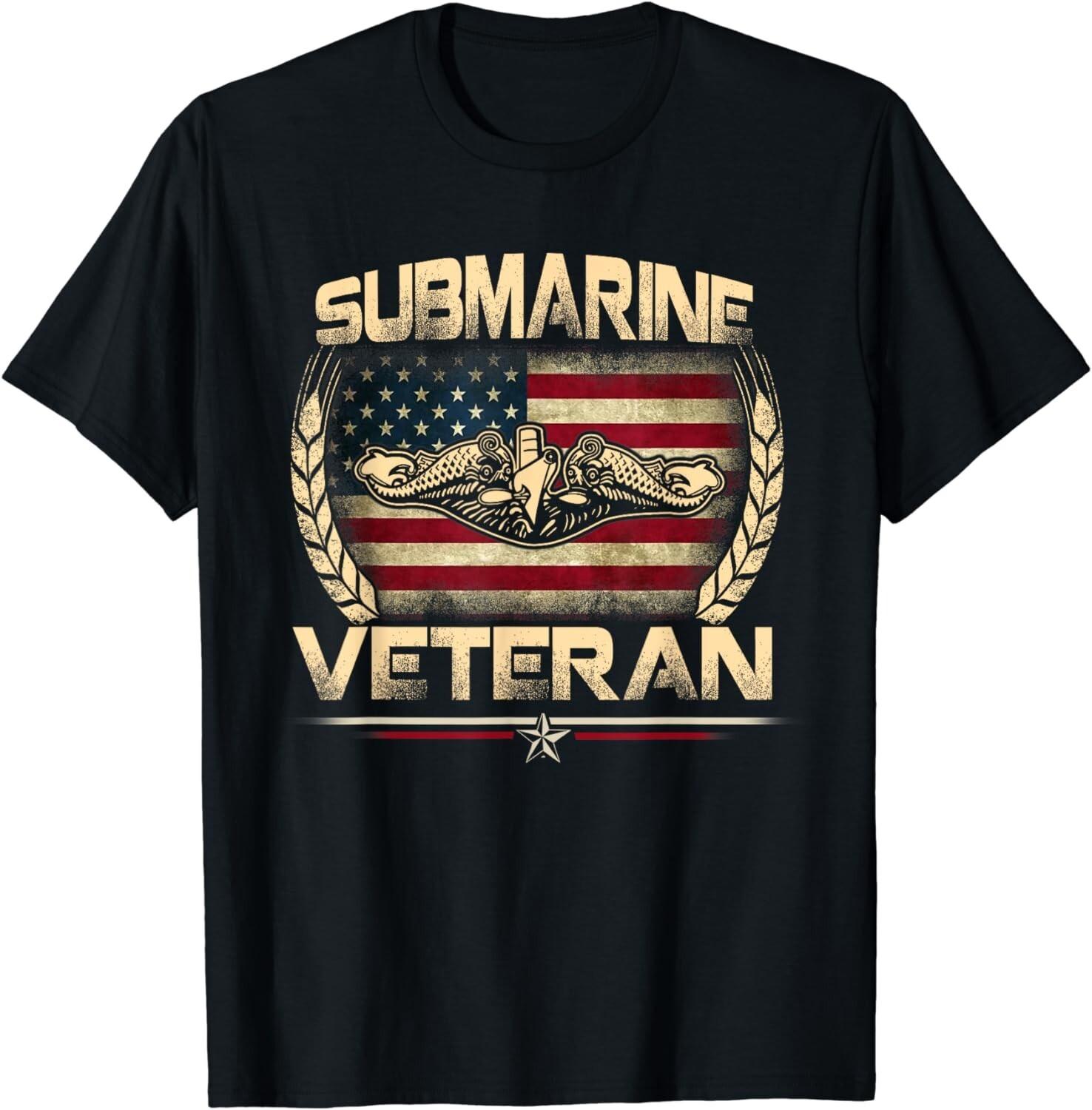 U.S Submarines Veteran Service T-Shirt Mens Womens Tees Top Military Patriotic Gift Unisex T-Shirt Mens Womens Tees Top 2XL