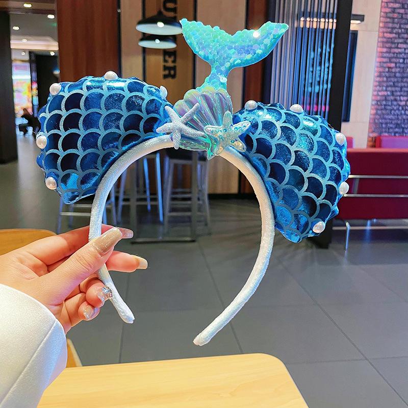 

Блестящая повязка на голову в виде парка развлечений, симпатичная повязка на голову с высоким черепом, противоскользящая повязка на голову с бантом для мытья лица, аксессуары для волос для женщин 12cm