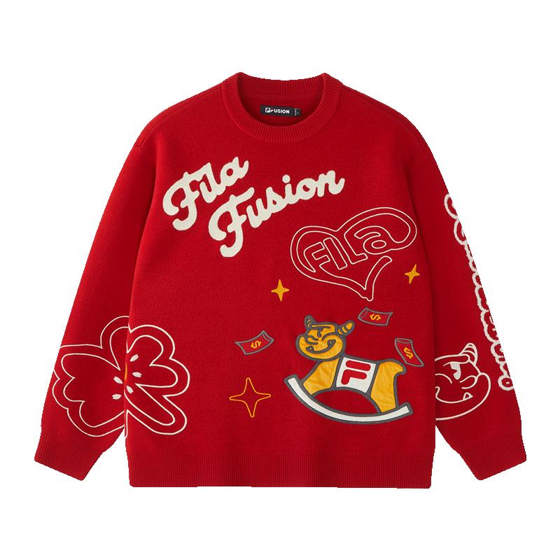 FILA FUSION Lucky Clover Unisex Knit Sweater