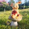 Animal Mushroom Ornament Figurine Garden Resin On for Fairy Garden Flowerpot