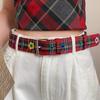 Women'S Y2K Belt With Plaid Denim Jeans Decoration Dopamine Belt Accessories For American Hot Girl