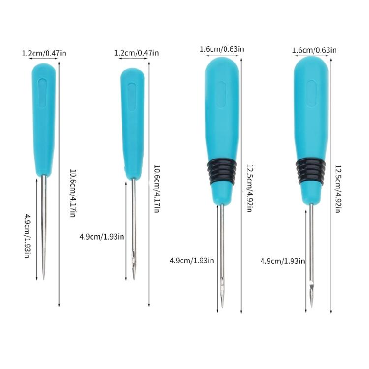 4 Pcs Stitcher Sewing Awl Leather Tool Cone Needle Shoe Repair Needle Tool Handmade Leather Tool