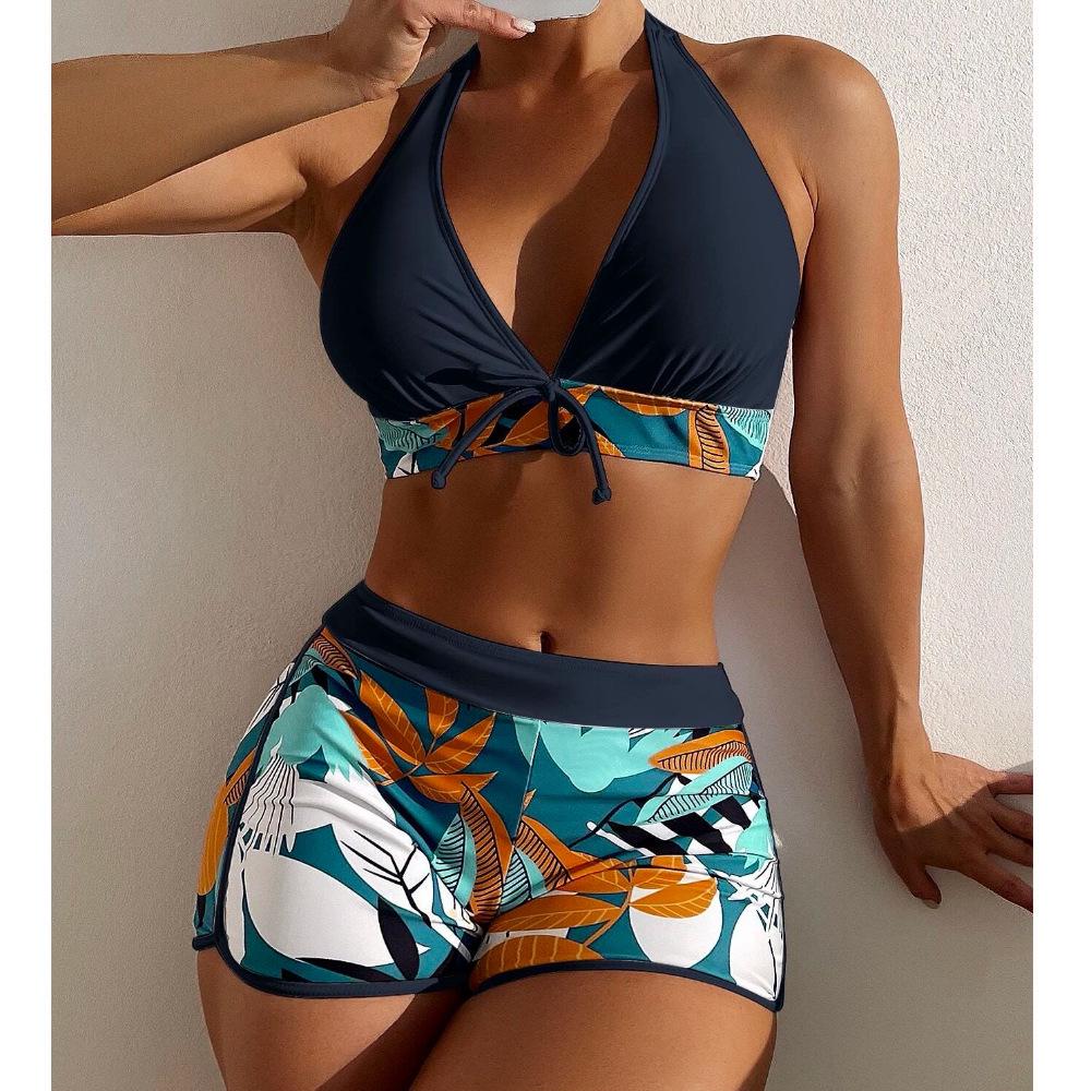 2025 Multicolor High-Waisted Bikini – European & American Style Women's Swimwear