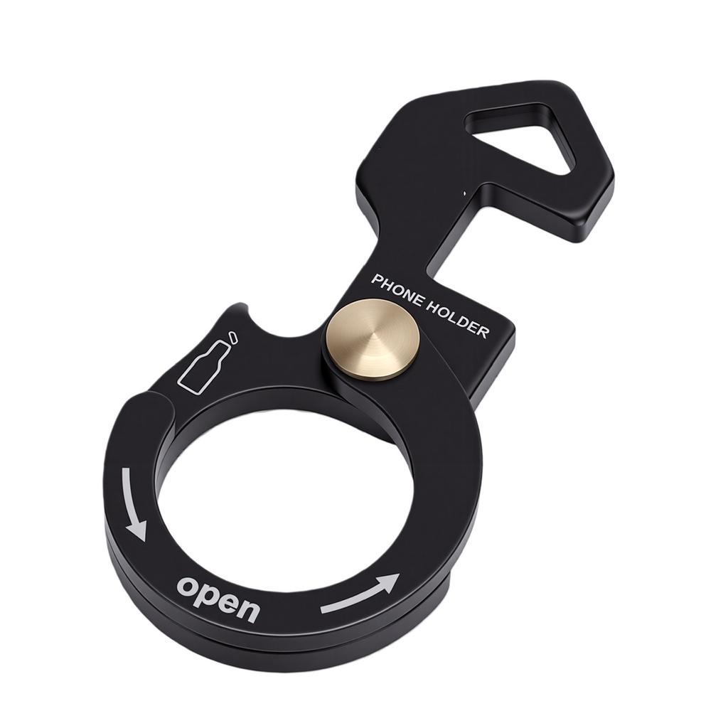 Car Keychain Clip Multifunctional Aluminum Alloy Phone Stand Bottle Opener Rope Buckle