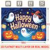 Party Backdrop Halloween Flat Cute Ghosts Pumpkins Witch Multi Layered Celebrations Celebration Photo Booth Front Door Decor