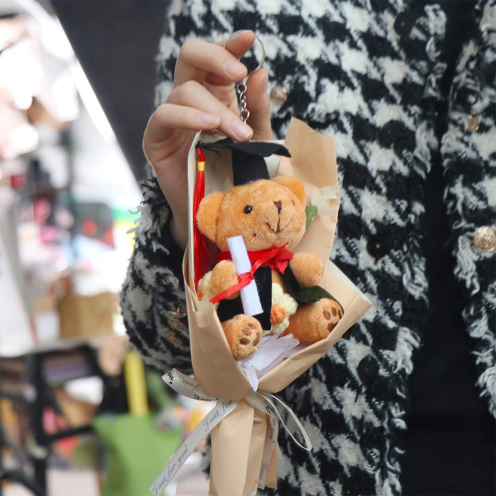 Graduation Season Little Bear Crochet Bouquet Mini Bear Bouquet School Graduate Gifts