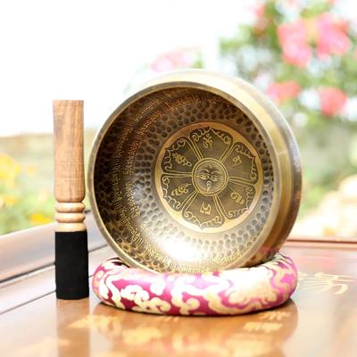 Kovová miska na zpěv Meditace Zvuková terapie Mosazná miska na zpěv Ručně vyráběné doplňky pro duchovní léčení