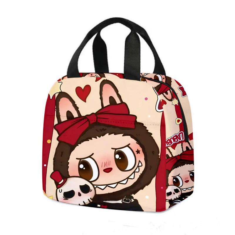 Labubu Cartoon Lunch Tote: Insulated Aluminum Foil Bento Bag for Students  5371