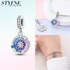 Charms Platadreamy Blue-Purple Star Dial Sun Pendants Fit Originalbracelets Charms For Women Jewelry Diy Making Gifts
