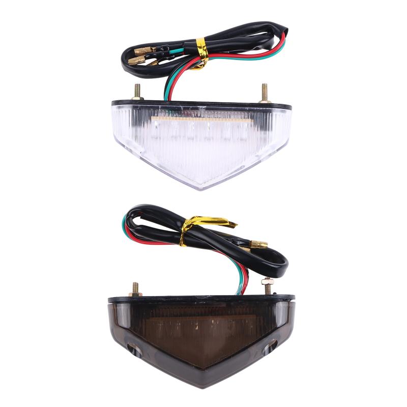 12V Motorcycle Tail Rear Light Lamp Taillight Motor Brake Stop Lights License Plate Light Moto Equipments Parts Access Universal