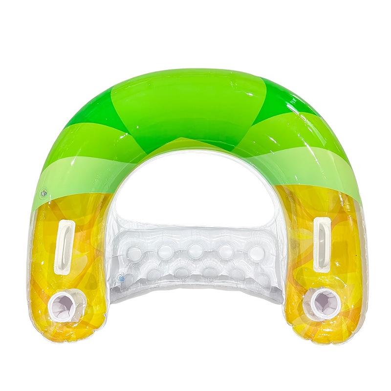 Fire Dragon Fruit Inflatable Water Sofa: Single-Person U-Shaped Pool Float