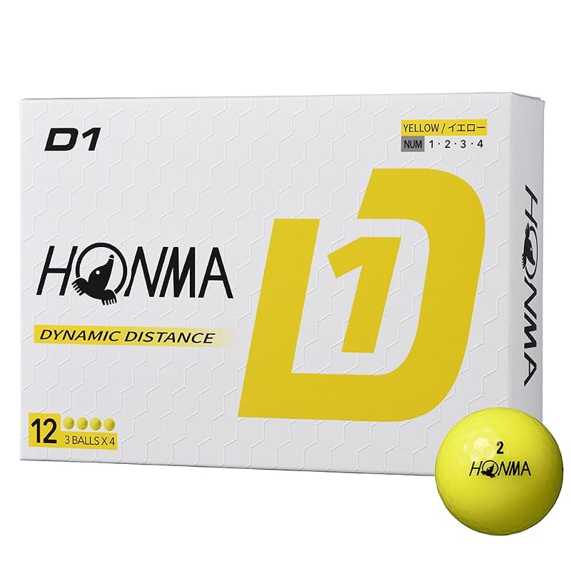 HONMA 2024 Honma D1 BT2401 Yellow (1 dozen, 12 pieces)