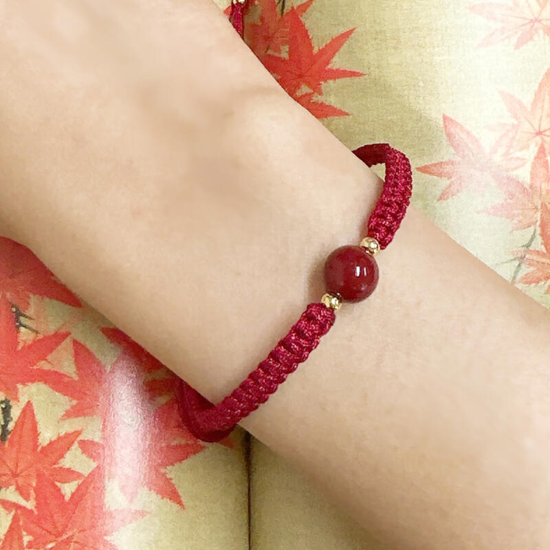 Ilsimhong Red Lucky Bracelet A6 Wish Bracelet Adjustable Length Knot