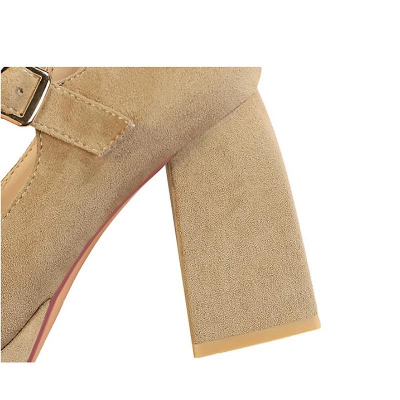 Fashion New Fashion High Heels Womes Pumps Autumn Thick Heel Work Shoes Versatile High Heel Shoes Black Fashion Women Shoe Zapatos Mujer