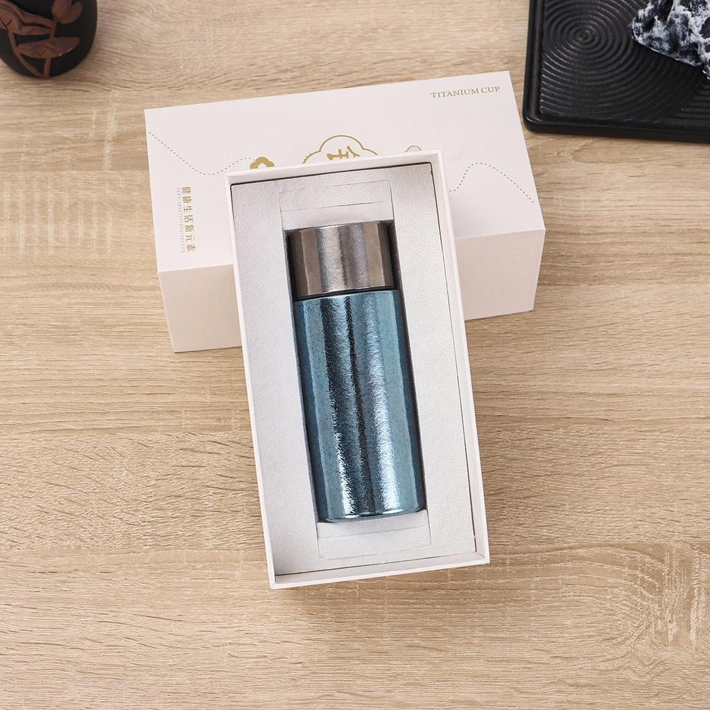 Pure Titanium Mini Pocket Cup: Double-Layer Vacuum Insulated, Lightweight Luxury Business Office Gift Cup