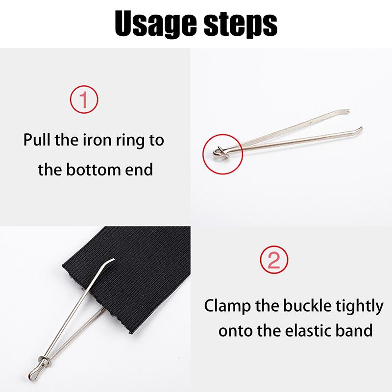 Verbesserter DIY Seileinfädler-Clip, 2025 Metall-Kordeleinfädler-Werkzeugset mit Riegel, Kordelersatz mit einfachen Einfädlern