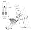 Formill QK7906 Stair Stepper, 3-Level Adjustable Handlebar & Pedals, Foldable Vertical Climber with LED Display