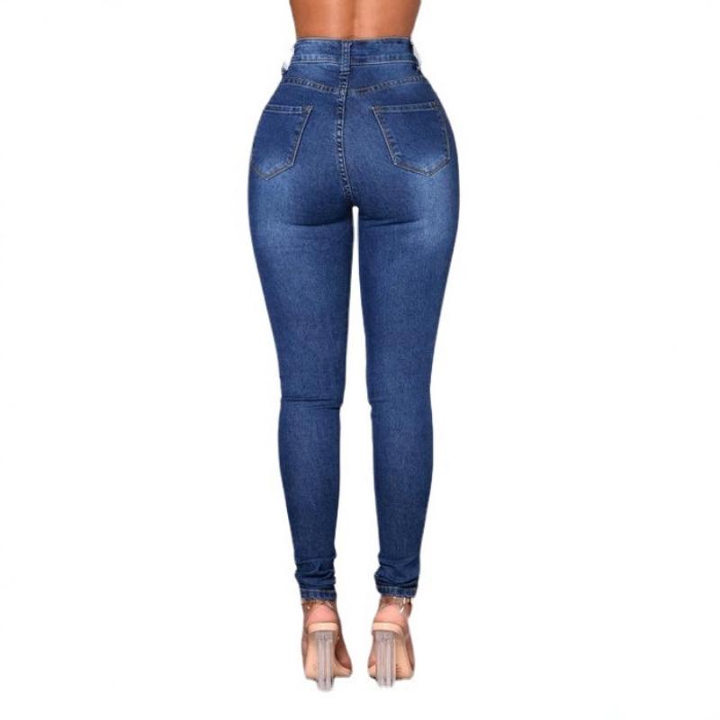 High Waisted Stretch Butt Lifting Skinny JeansSuper High Waist Elastic Hip Lifting Denim Leg Pants Women's Trousers