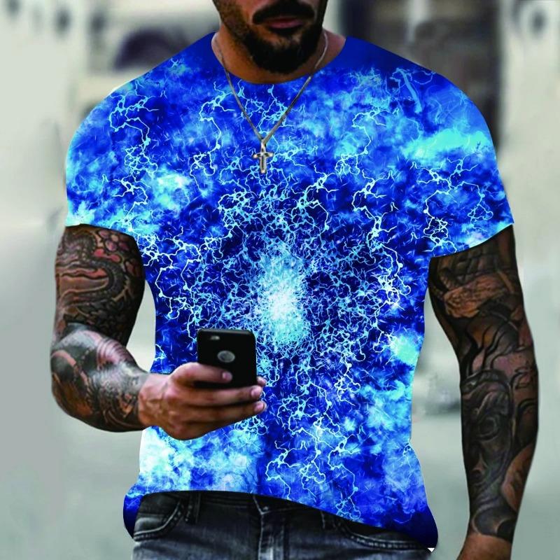 T-shirt décontracté à manches courtes et col rond pour homme, nouvelle collection été 2023, avec impression populaire, grande taille, éléments de rue