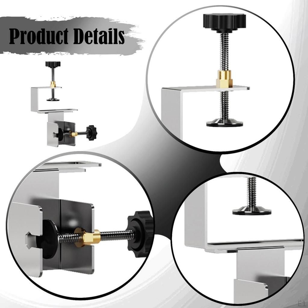 2Pcs Drawer Front Installation Clamps Hardware Jigs, Portable, Cold Rolled Steel, Adjustable Tools
