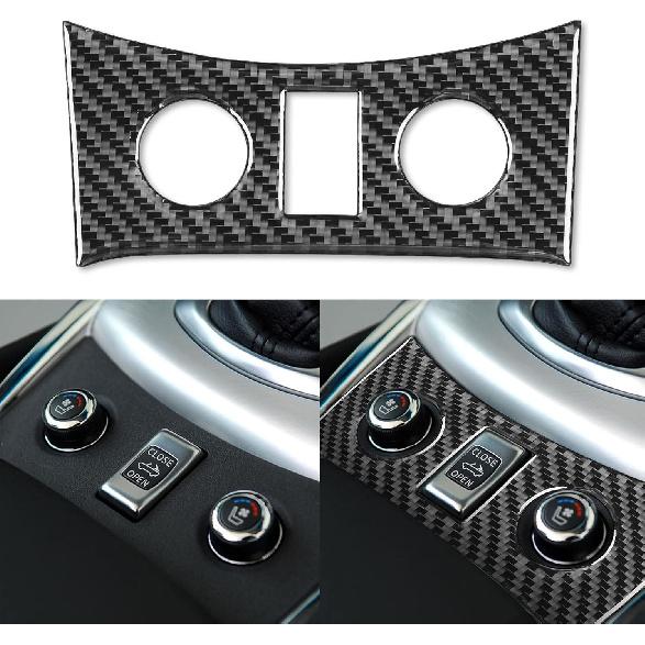 NVCNX Real Carbon Fiber Compatible with Infiniti G35 G37 X S 2007 2008 2009 2010 Sedan Coupe Convertible Car Accessories Interior Trim Dash CD AC