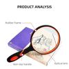 10x Magnifying Glass for Kids Seniors Handheld Reading Magnifier Non Slip Shatterproof Lens for Exploration