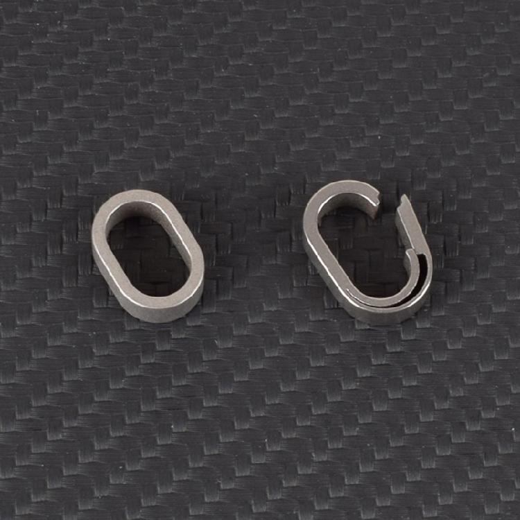 Titanium-alloy Key Rings One-piece Side Pushing Key Rings Closed Key Rings