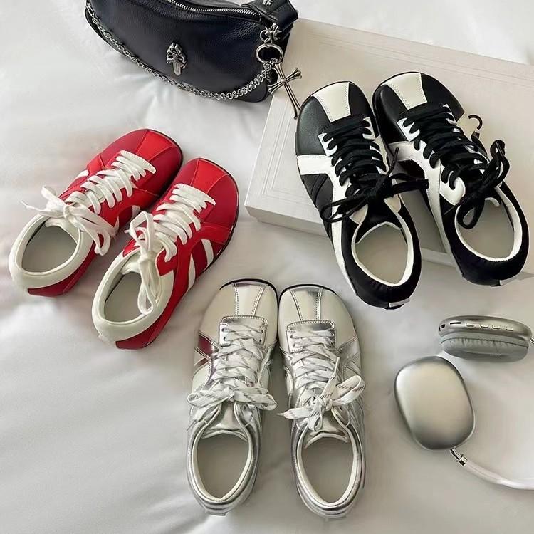 

Zhao Silu square head zebra shoes new flat bottom square head comfortable versatile color matching women 40 серебряный