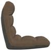 Foldable Floor Chair in Brown Fabric