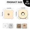 20 Pcs/Set Plum Magnetic Snap Buttons 15mm Magnetic Buttons Plum Press Studs for Sewing Bag Craft Handbags Clothing