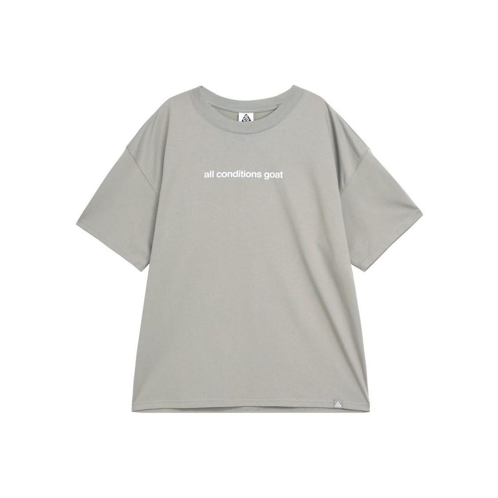 Nike ACG men's gray quick-dry loose-fit short-sleeve T-shirt with letter print FV3493-053