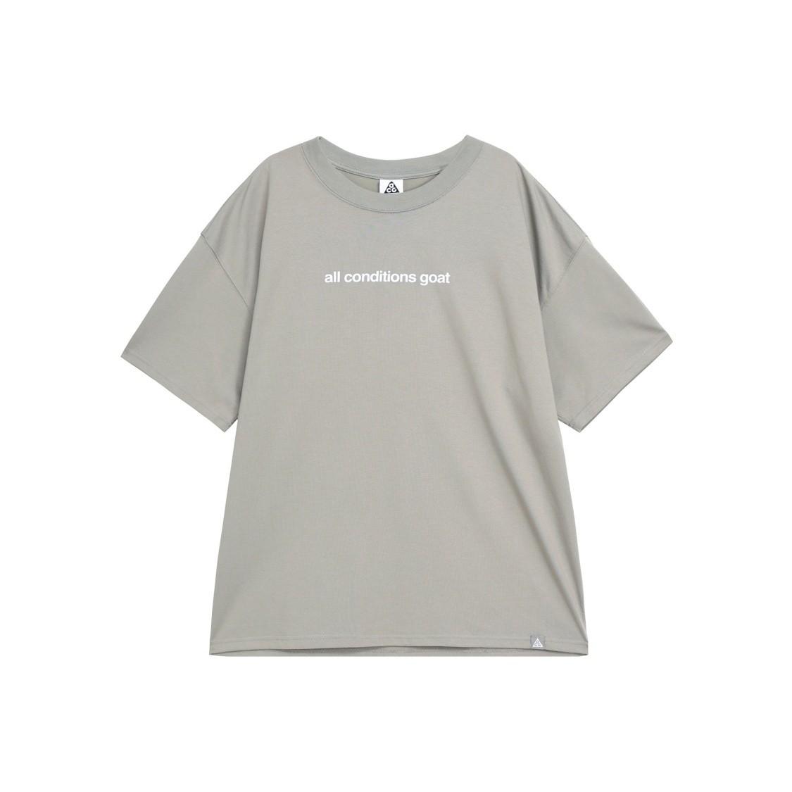 Nike ACG men s gray quick-dry loose-fit short-sleeve T-shirt with letter print XXL
