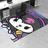 1pc Sanrio Kuromi Mermaid Printed Office Carpet Rectangle Rug Under The Table,Perfect Room Decor for Living Room, Bedroom, Kitchen, Non-slip Floor Mat