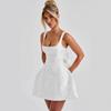 2025 Summer French Style Jacquard Camisole Dress with Butterfly Knot Skirt