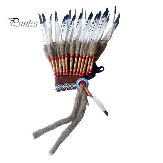 

Головний убір із імітації пір я в індіанському стилі, 40 см, високий головний убір, фотофестивалі, косплей, нарядний костюм, аксесуар чорний