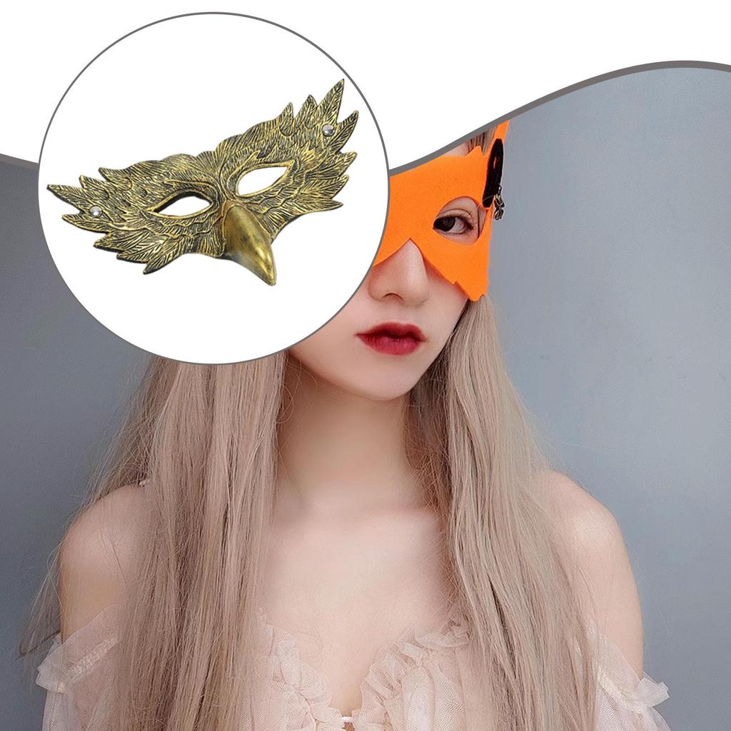 Eagle Head Halloween Prop 16x18cm Half Face Design for Dance Shows PU Foam