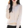 2025 Spring Women's Round Neck Velvet Cardigan Sweater