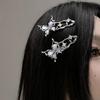 Liquid Indifferent Cat's Eye Butterfly Metal Hair Clip for Women - Exquisite Side Duckbill Hairpin Accessory