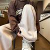 Fang Shaonan's White Casual Drawstring Straight-Leg Pants from the Trendy Brand Goodbai, Loose Wide-Leg Pants for Men